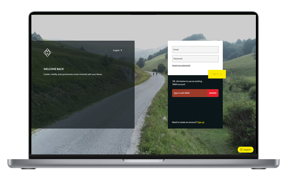 Dashboard Logging in and Signing out Hammerhead