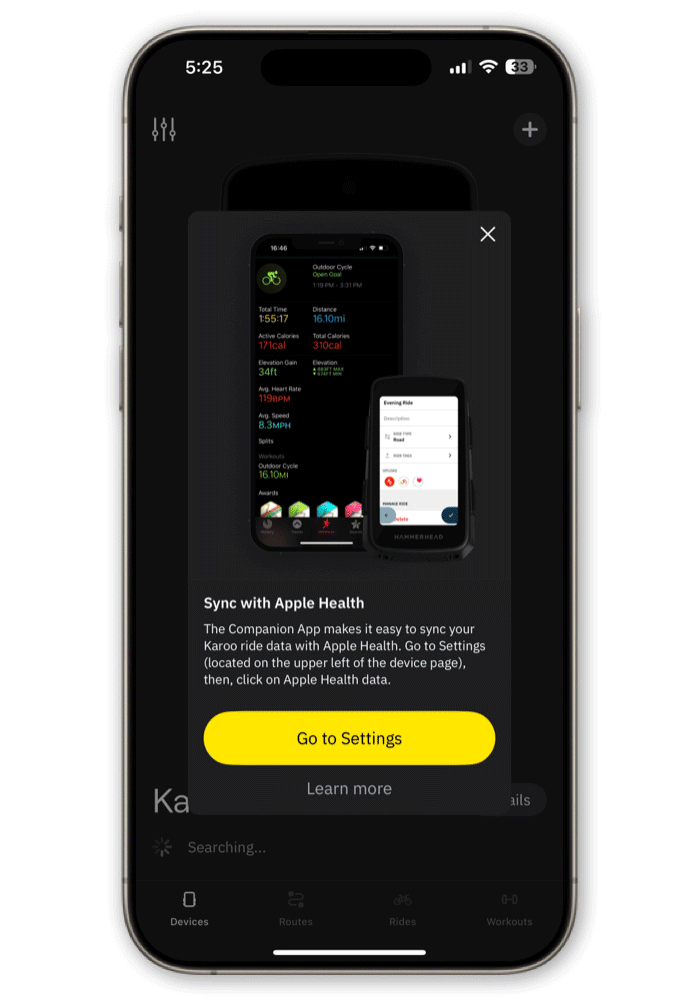 Companion App - Apple Health Integration 1.gif
